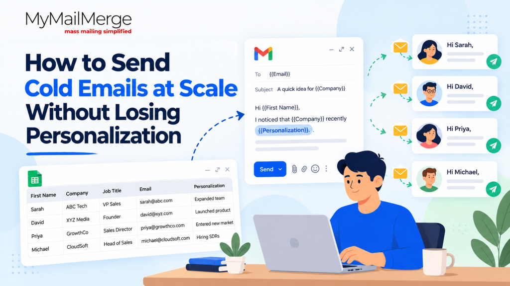 How to send cold emails at scale without losing personalization using MyMailMerge